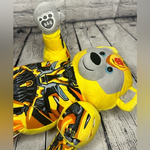 Build A Bear Transformer Bear Bumblebee Yellow Retired Rare Plush - Picture 9 of 15
